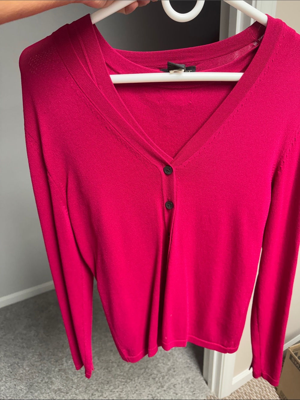 Banana Republic Women's V-Neck Sweater and matching sleeveless shell in Fuchsia